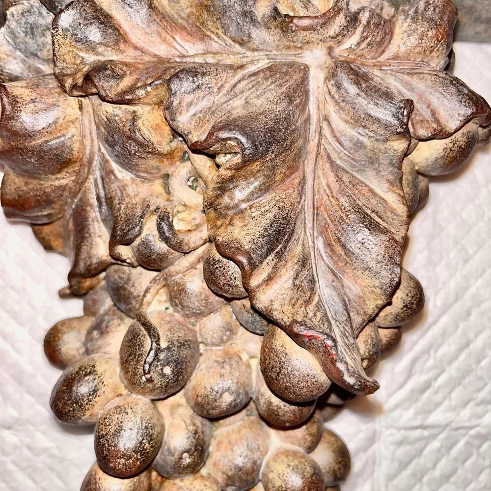 Gold gilt Mediterranean vine grape Wall shelf / sconce composite 10 3/4
